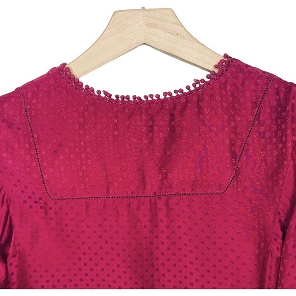 Marchesa Voyage Silk Long Sleeve Button Up Blouse Womens Size 2 NWT $275 - Picture 12 of 13